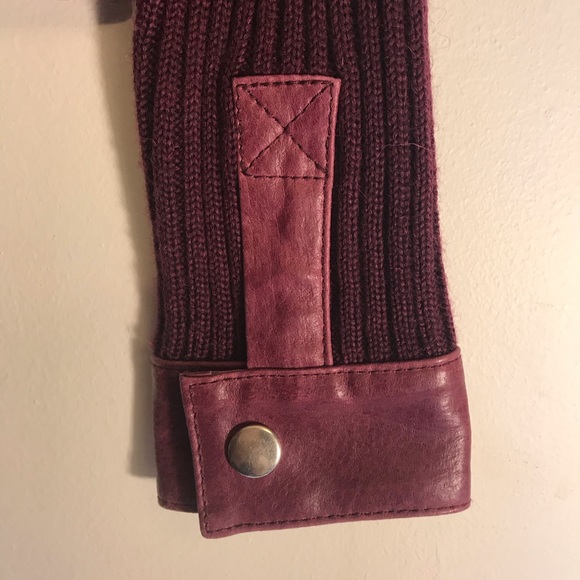 Vintage Twiggy Red Leather Sweater Jacket Small - Picture 7 of 9